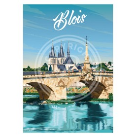 Affiche de Blois - 30x40 cm Affiche de Blois - 30x40 cm