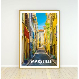 Affiche Marseille - Le Panier - 30x40 cm