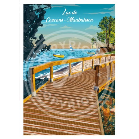 Affiche du Lac de Maubuisson - 30x40 cm