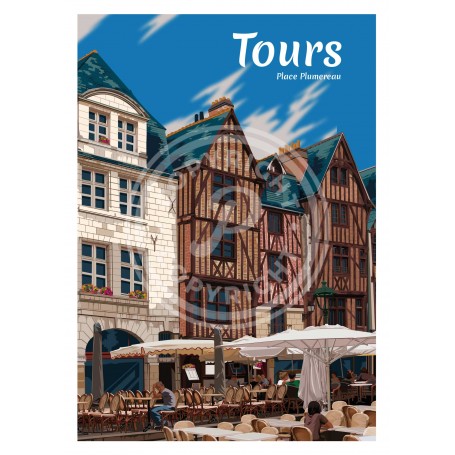 Affiche de Tours - 50x70 cm