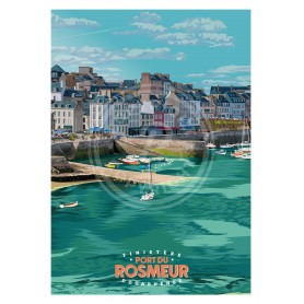 Affiche du Port du Rosmeur Douarnenez - 30x40 cm