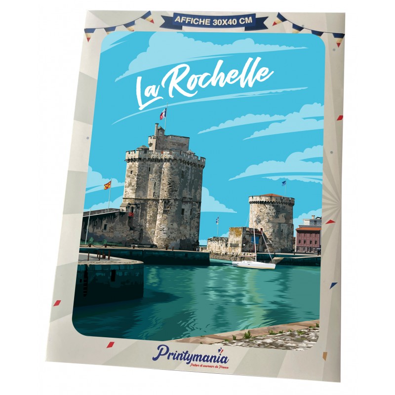 PRINTYMANIA Affiche LA ROCHELLE 30 X 40 Cm