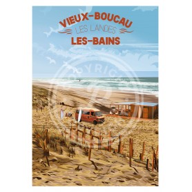 Affiche Vieux-Boucau - 30x40 cm