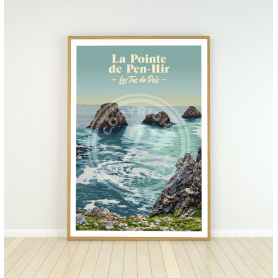 Affiche La Pointe de Pen-Hir - Les tas de pois - 30x40 cm