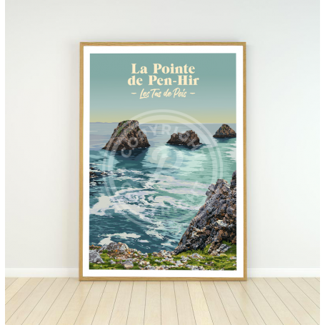 Affiche La Pointe de Pen-Hir - Les tas de pois - 50x70 cm