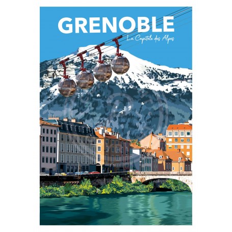 Affiche de Grenoble - 30x40 cm