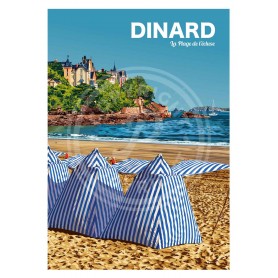 Affiche de Dinard - Plage de l'écluse - 50x70 cm