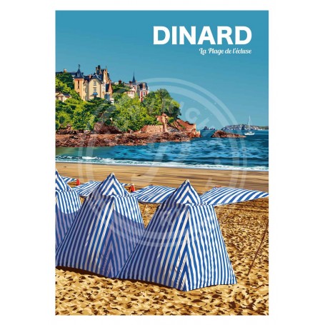 Affiche de Dinard - Plage de l'écluse - 50x70 cm