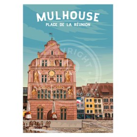 Affiche de Mulhouse  - 50x70 cm