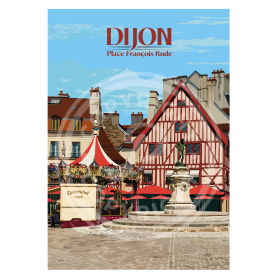 Affiche de Dijon - 30x40 cm Affiche de Dijon - 30x40 cm