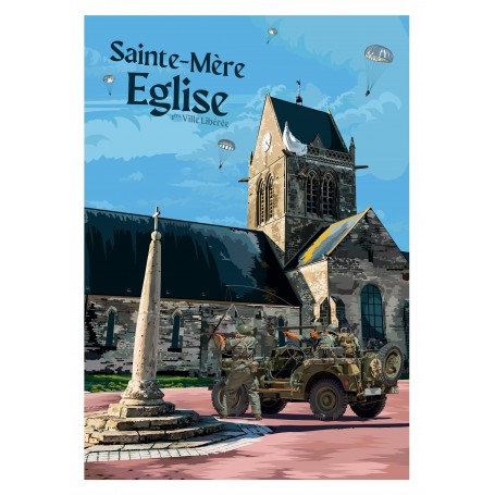 Affiche de Sainte-Mère-Eglise - 30x40 cm