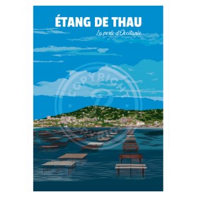 Affiche de l'étang de Thau - 50x70 cm