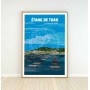 Affiche de l'étang de Thau - 50x70 cm