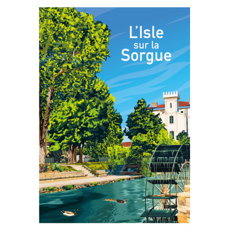 Affiche Isle sur la Sorgue/Roue - 50x70 cm