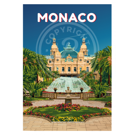 Affiche Monaco - 50x70 cm