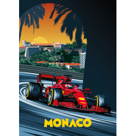 Affiche Monaco Grand Prix - 30x40 cm