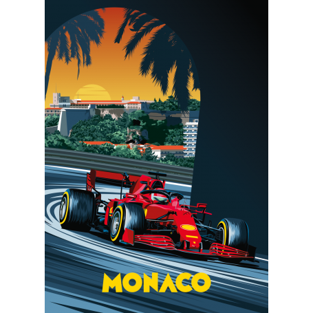 Affiche Monaco Grand Prix - 30x40 cm