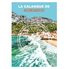 Affiche des calanques de Sormiou - 30x40 cm