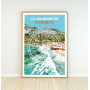 Affiche des calanques de Sormiou - 30x40 cm