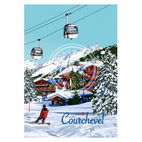 Affiche de Courchevel - 30x40 cm