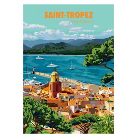 Affiche St-Tropez - 30x40 cm