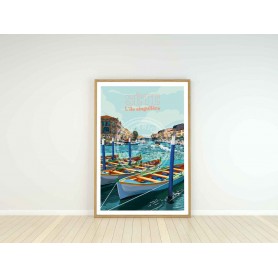 Affiche de Sète - Le canal - 30x40 cm
