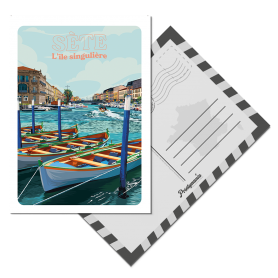 Carte Postale de Sète - Le canal