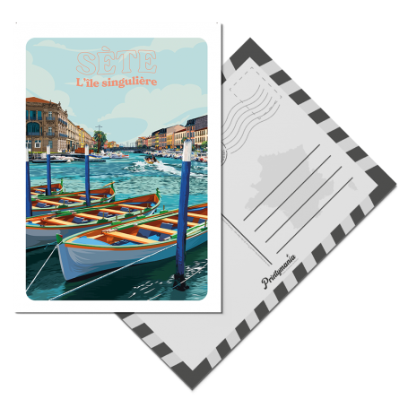 Carte Postale de Sète - Le canal