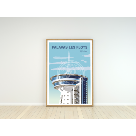 Affiche du phare de Palavas-les-flots - 50x70 cm