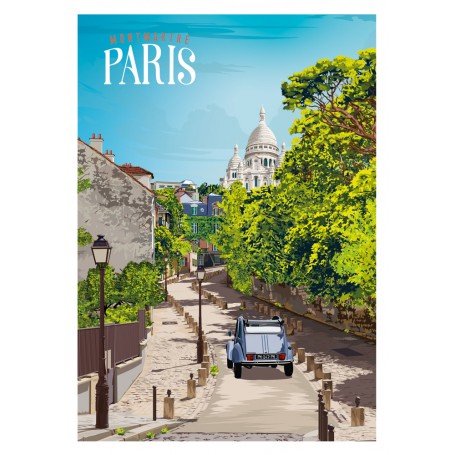 Affiche de Paris -Montmartre - 30x40 cm