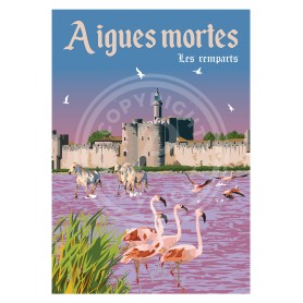 Affiche d'Aigues Mortes - 30x40 cm