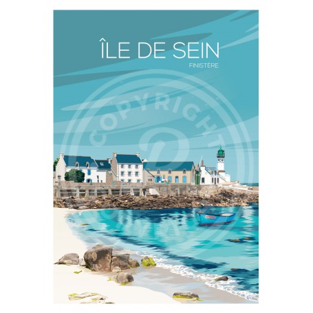 Affiche Île de Sein - 30x40 cm