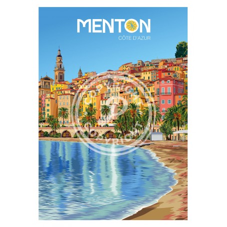 Affiche de Menton - 30x40 cm