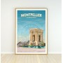 Affiche de Montpellier - Le Peyrou - 30x40 cm