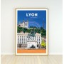 Affiche de Lyon - Place Bellecour - 30x40 cm