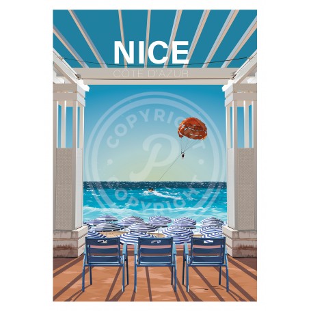 Affiche de Nice - 50x70 cm