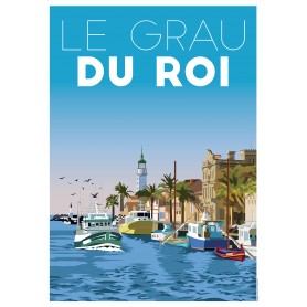 Affiche Le Grau du Roi - 30x40 cm