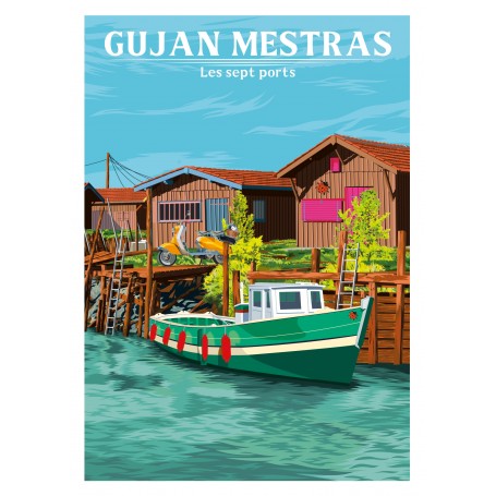 Affiche de Gujan-Mestras - 50x70 cm
