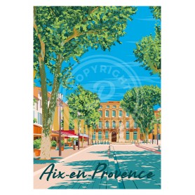 Affiche Aix-en-Provence - 50x70 cm