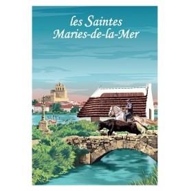 Affiche Les Saintes Maries de la mer - 50x70 cm