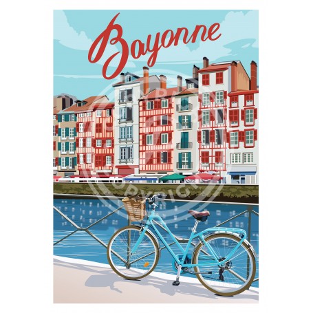 Affiche Bayonne - 50x70 cm