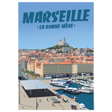 Affiche de Marseille - 50x70 cm