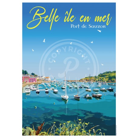 Affiche Belle Île en Mer - 50x70 cm