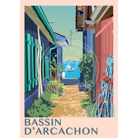 Affiche Village de L'Herbe - 50x70 cm