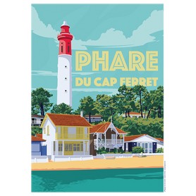 Affiche Phare Cap Ferret - 50x70 cm