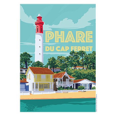 Affiche Phare Cap Ferret - 50x70 cm